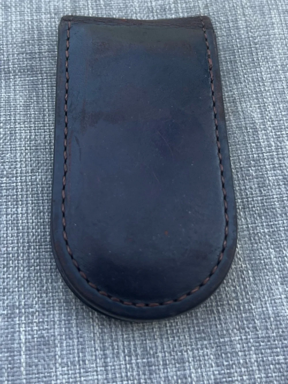 Coach Dark Brown Leather Money Clip - Picture 1 of 4
